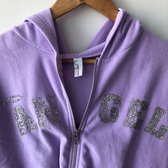 Suzy Sheir Purple “Angel” Zip Up Sweater - Picture 4 of 4